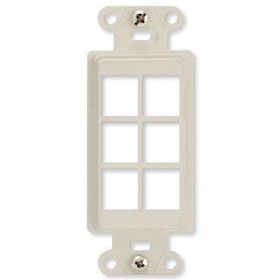 On-Q/Legrand Keystone Decorator Strap, 6-Port
